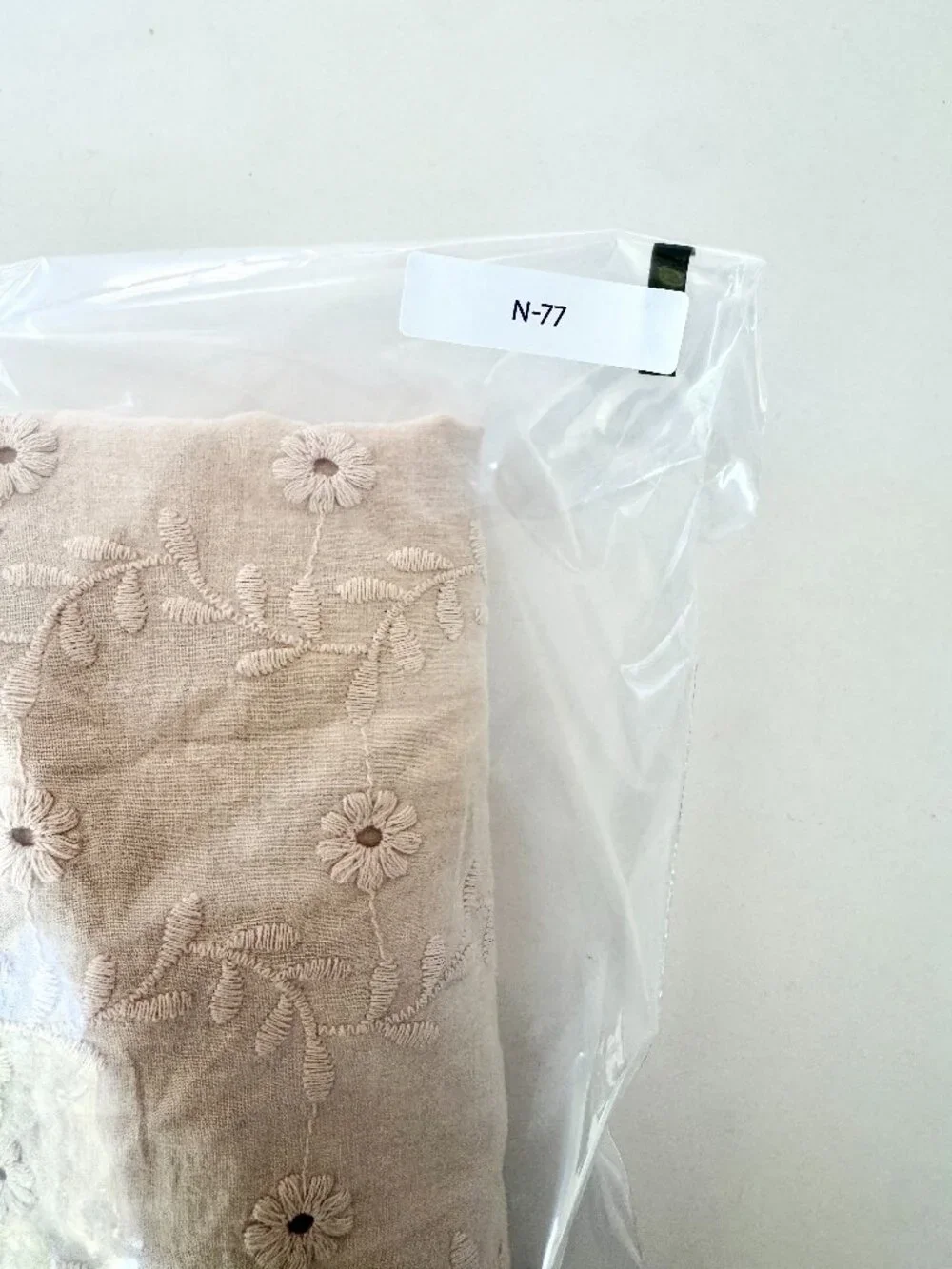 Zara Girls Top 4-5Y NWT Beige Embroidered Floral Ruffle Collar Cotton
